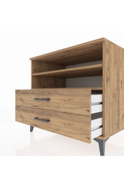 Kronos Şifonyer 2 Raflı 2 Çekmeceli 88x59x80 Çam-Çam