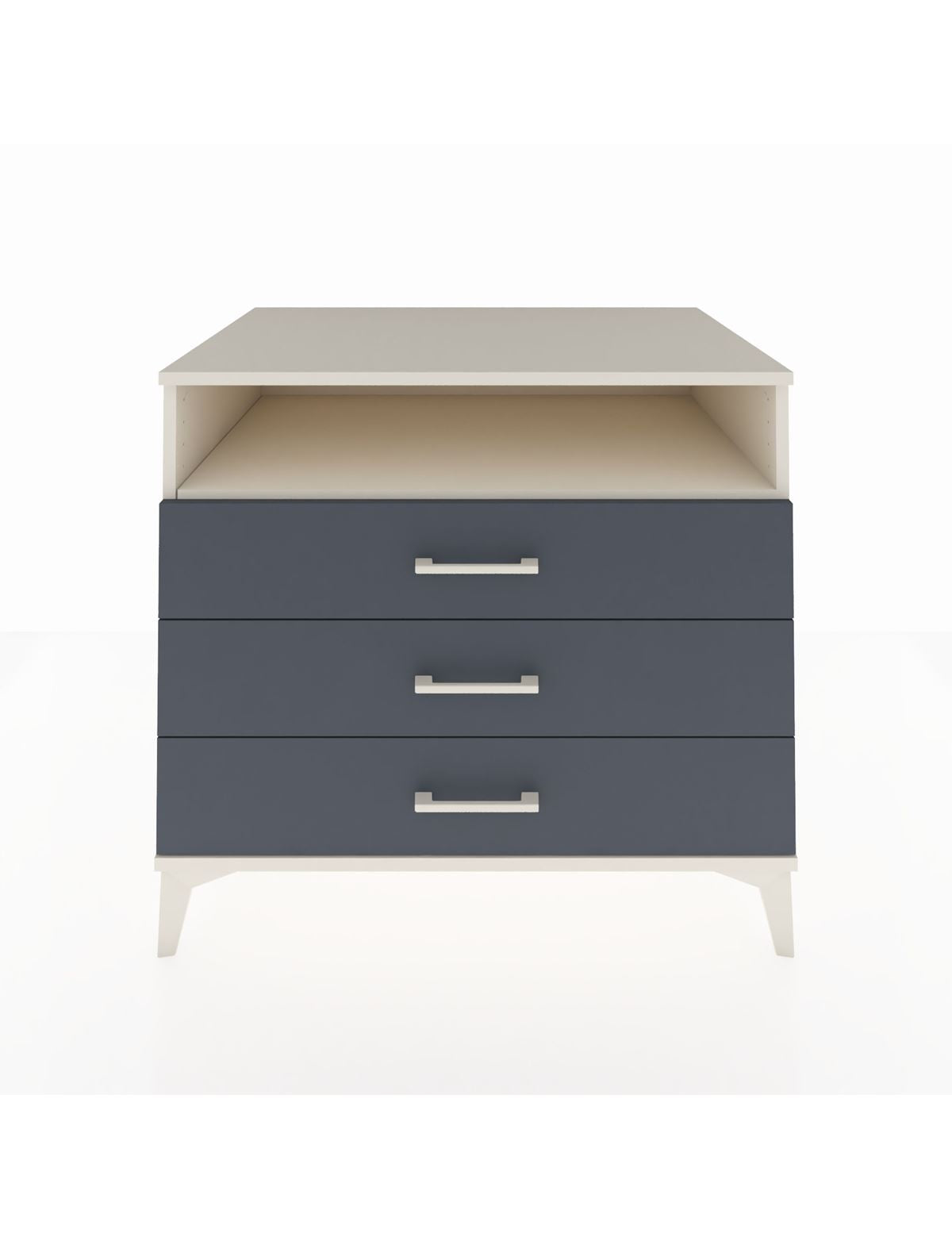 Kronos Şifonyer Tek Raflı 3 Çekmeceli 88x59x80 Aytaşı-Antrasit