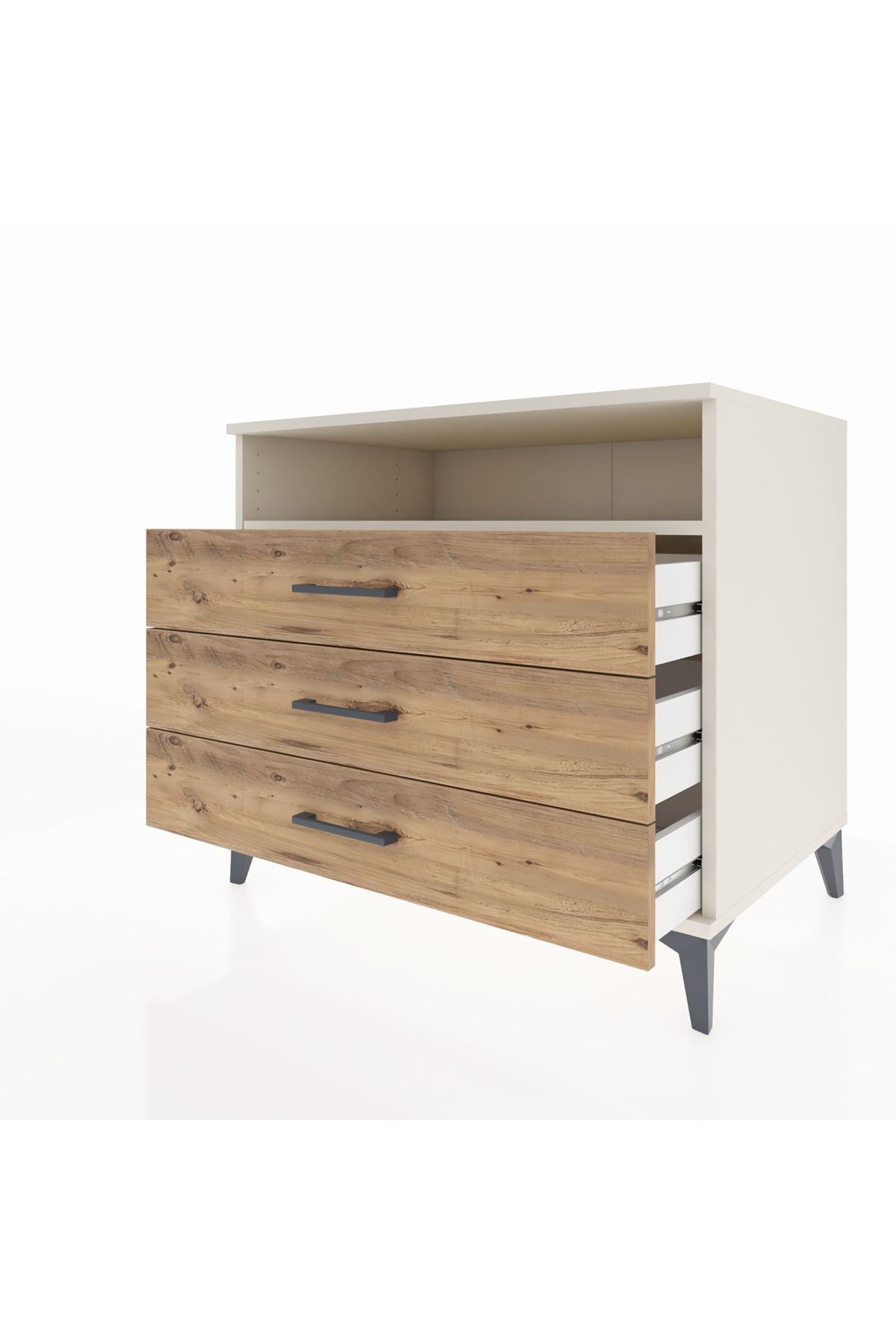 Kronos Şifonyer Tek Raflı 3 Çekmeceli 88x59x80 Aytaşı-Çam