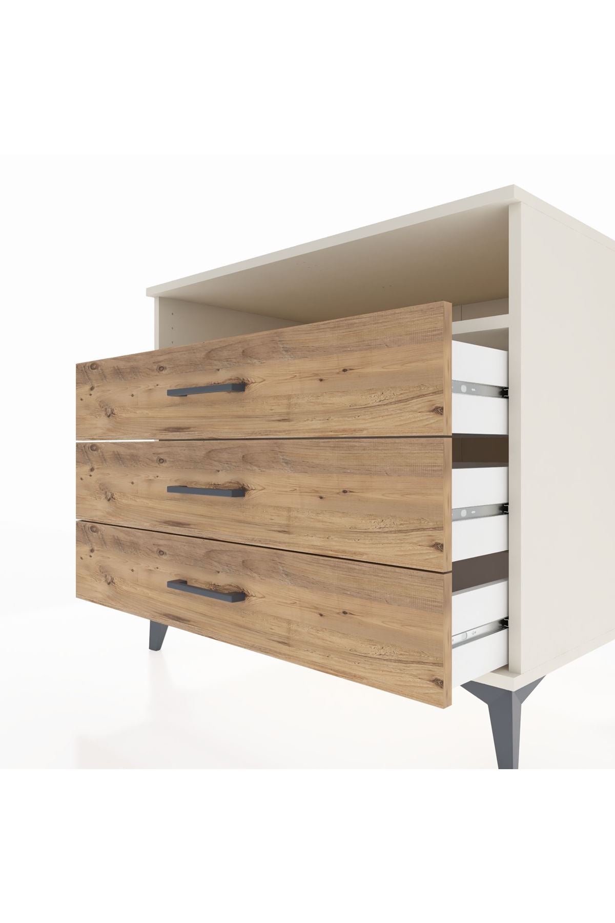 Kronos Şifonyer Tek Raflı 3 Çekmeceli 88x59x80 Aytaşı-Çam