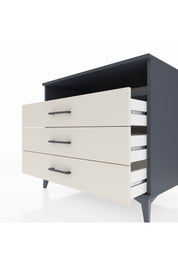 Kronos Şifonyer Tek Raflı 3 Çekmeceli 88x59x80 Antrasit-Aytaşı