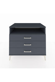 Kronos Şifonyer Tek Raflı 3 Çekmeceli 88x59x80 Antrasit-Antrasit