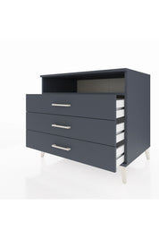 Kronos Şifonyer Tek Raflı 3 Çekmeceli 88x59x80 Antrasit-Antrasit