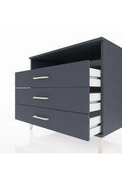 Kronos Şifonyer Tek Raflı 3 Çekmeceli 88x59x80 Antrasit-Antrasit