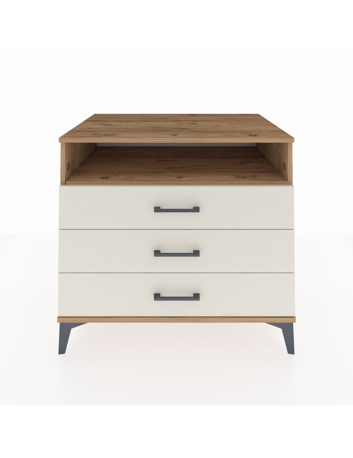 Kronos Şifonyer Tek Raflı 3 Çekmeceli 88x59x80 Çam-Aytaşı