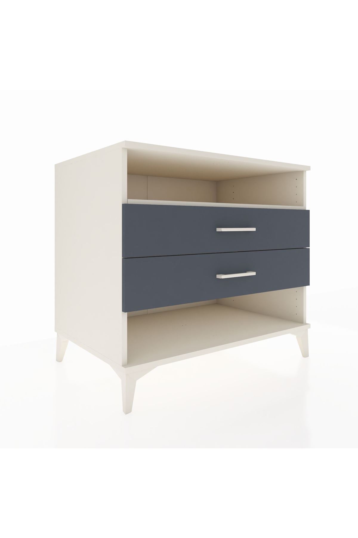 Kronos Şifonyer Tek Raflı 2 Çekmeceli 88x59x80 Aytaşı-Antrasit