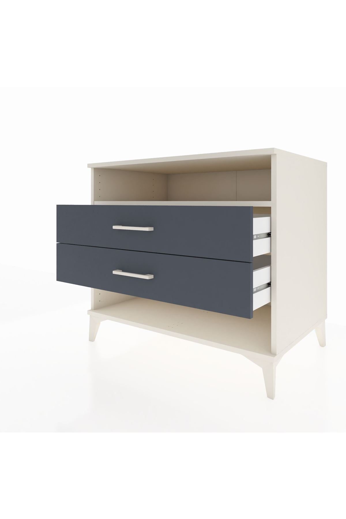 Kronos Şifonyer Tek Raflı 2 Çekmeceli 88x59x80 Aytaşı-Antrasit