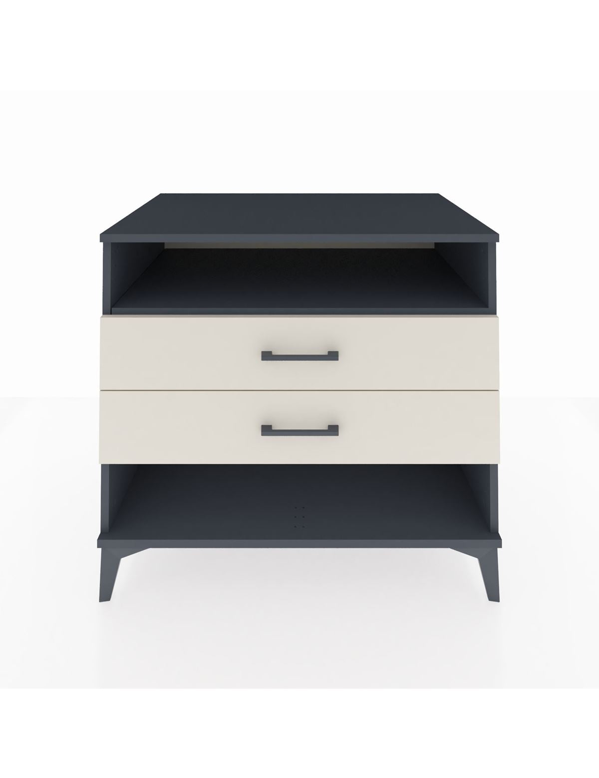 Kronos Şifonyer Tek Raflı 2 Çekmeceli 88x59x80 Antrasit-Aytaşı