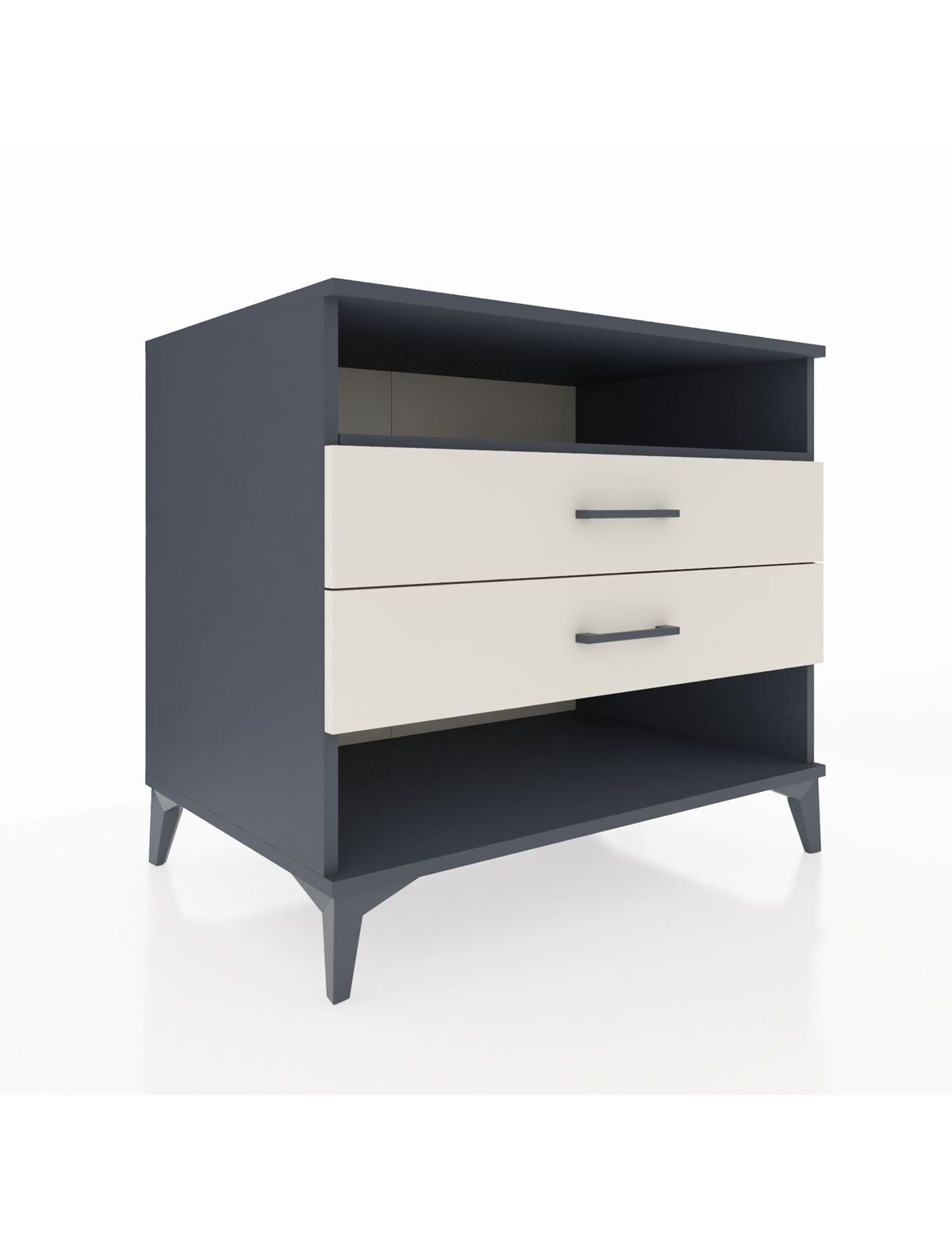 Kronos Şifonyer Tek Raflı 2 Çekmeceli 88x59x80 Antrasit-Aytaşı