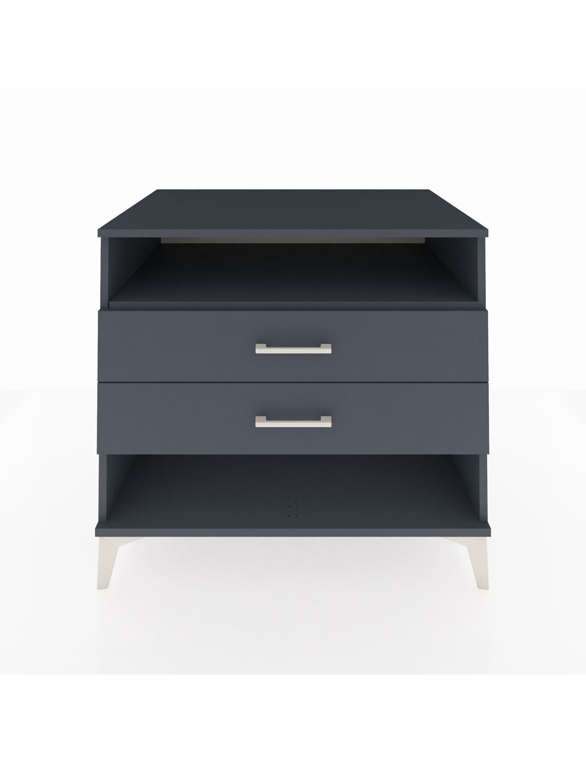 Kronos Şifonyer Tek Raflı 2 Çekmeceli 88x59x80 Antrasit-Antrasit