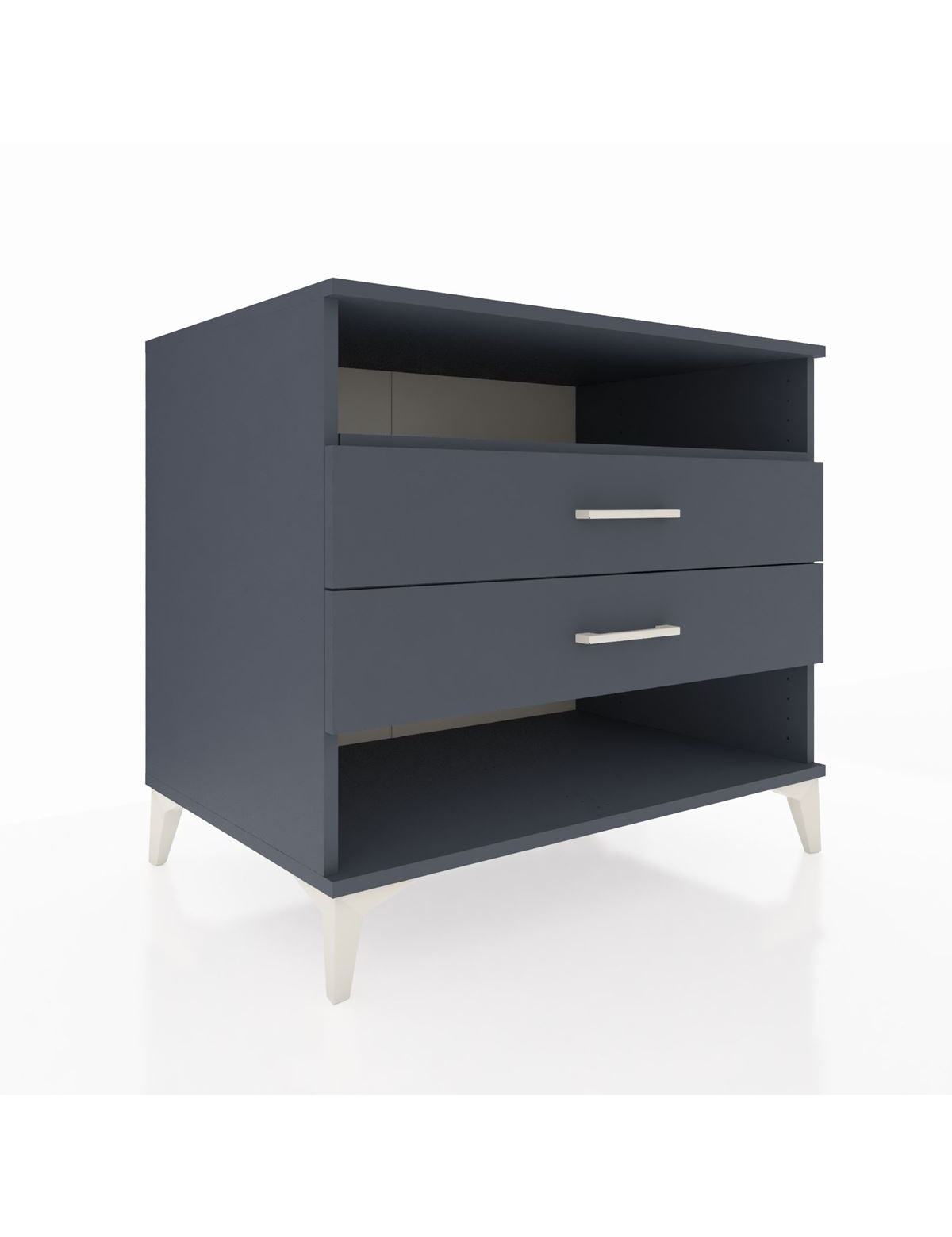 Kronos Şifonyer Tek Raflı 2 Çekmeceli 88x59x80 Antrasit-Antrasit