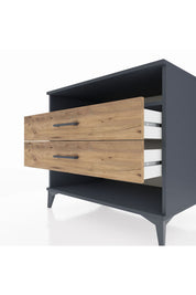 Kronos Şifonyer Tek Raflı 2 Çekmeceli 88x59x80 Antrasit-Çam