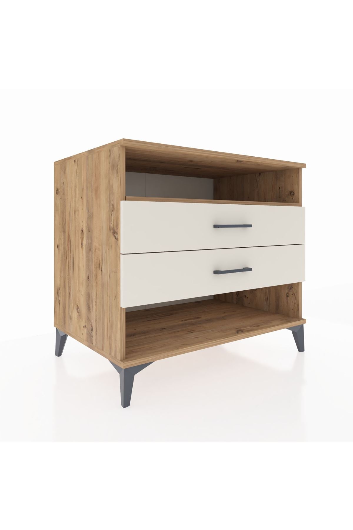 Kronos Şifonyer Tek Raflı 2 Çekmeceli 88x59x80 Çam-Aytaşı