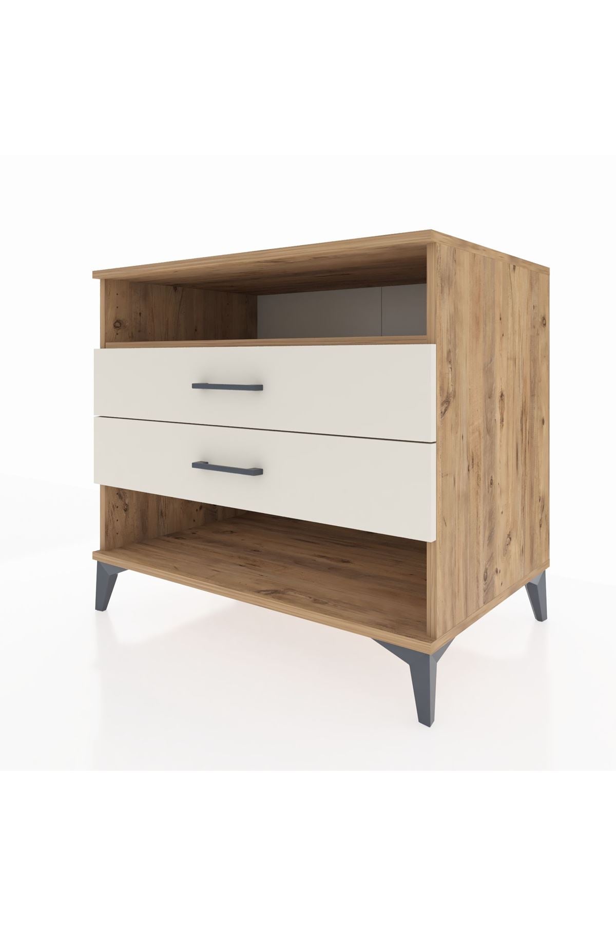 Kronos Şifonyer Tek Raflı 2 Çekmeceli 88x59x80 Çam-Aytaşı