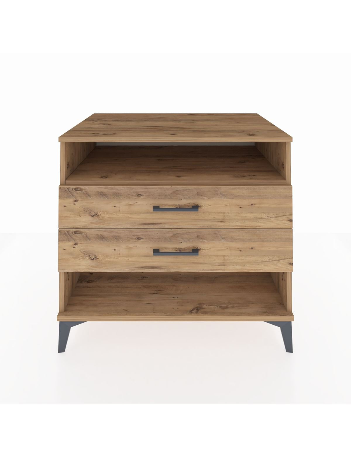 Kronos Şifonyer Tek Raflı 2 Çekmeceli 88x59x80 Çam-Çam