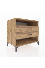 Kronos Şifonyer Tek Raflı 2 Çekmeceli 88x59x80 Çam-Çam