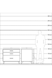 Kronos Şifonyer 3 Çekmeceli 88x59x80 Aytaşı-Çam