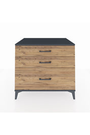 Kronos Şifonyer 3 Çekmeceli 88x59x80 Antrasit-Çam