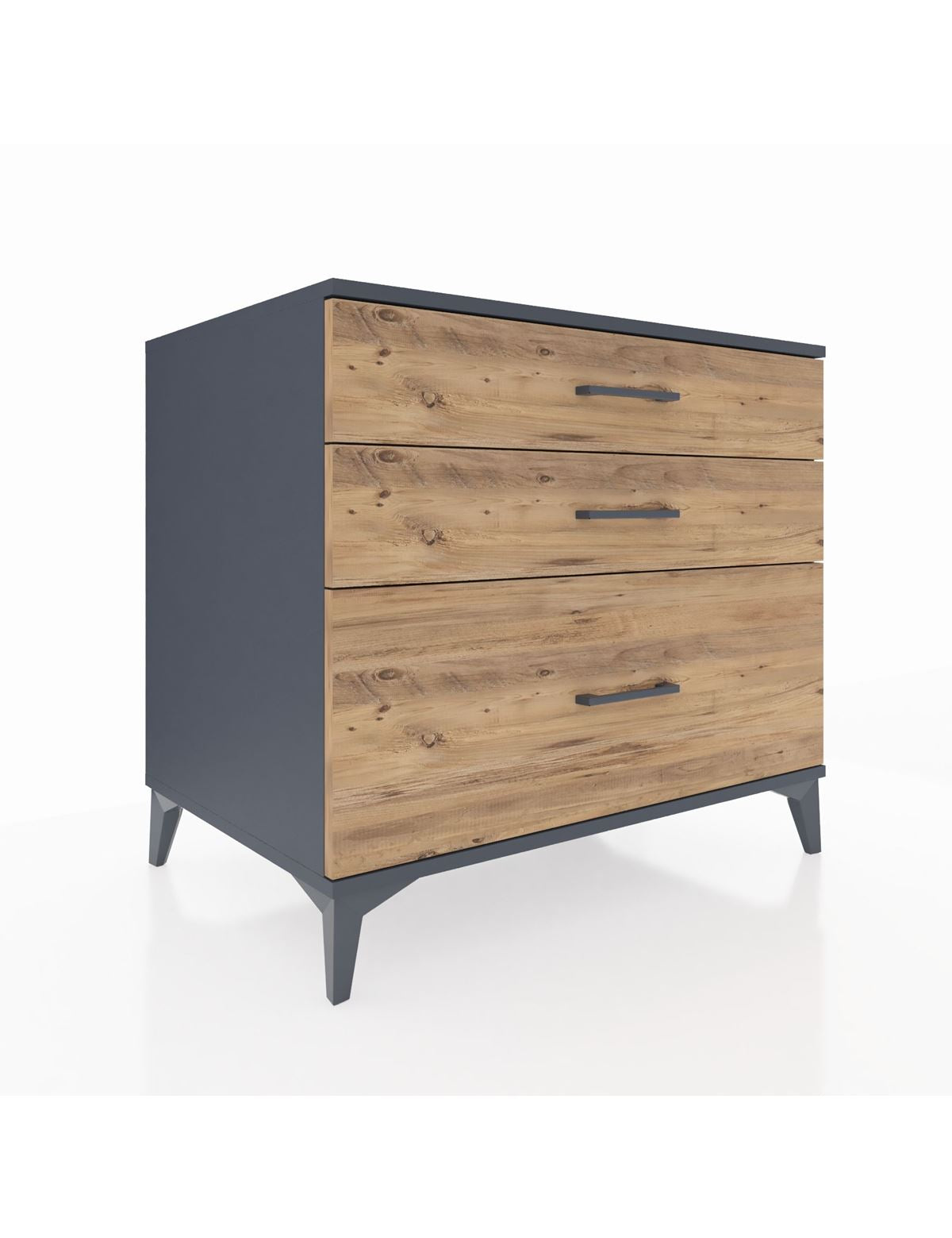 Kronos Şifonyer 3 Çekmeceli 88x59x80 Antrasit-Çam