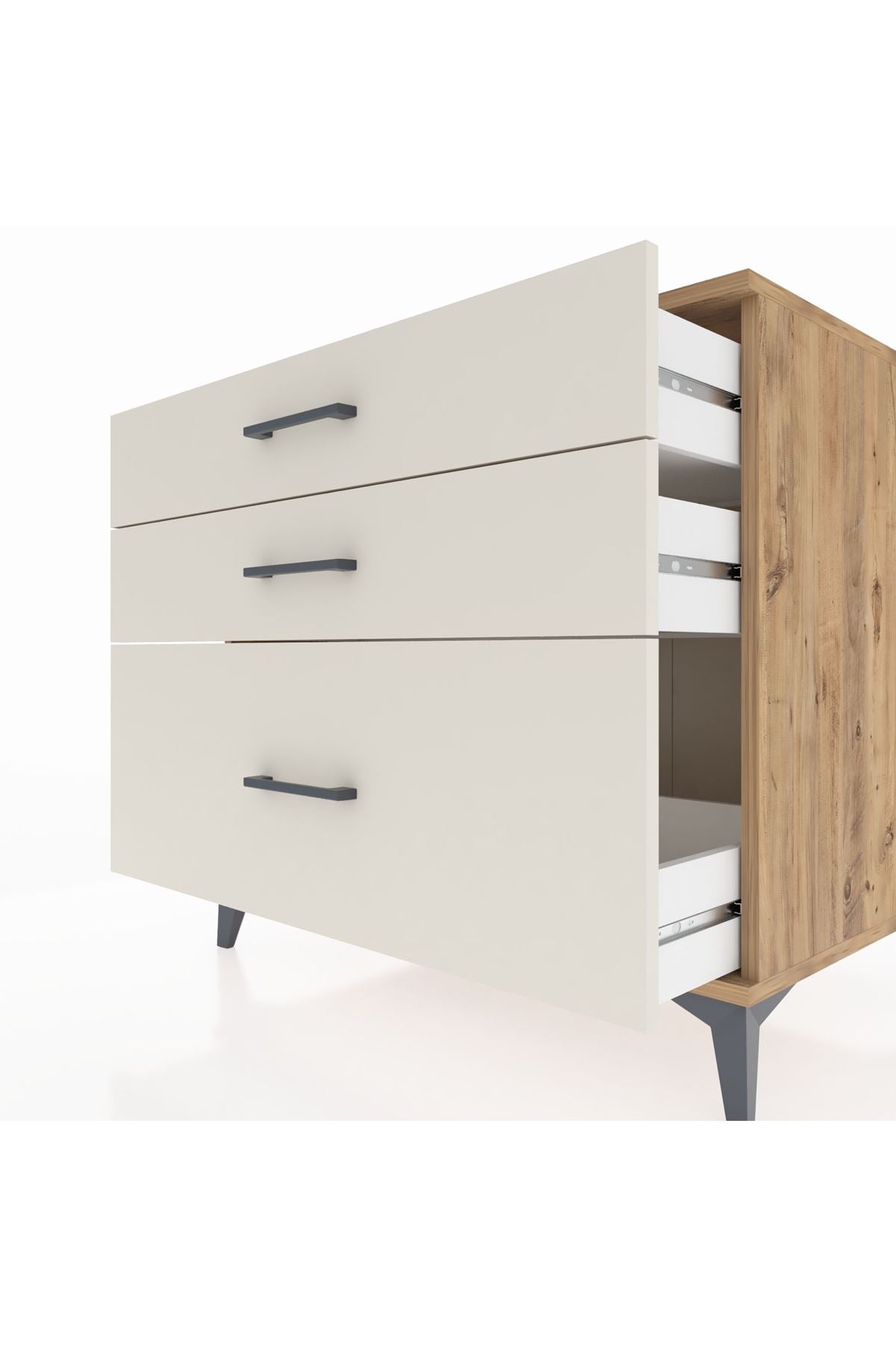 Kronos Şifonyer 3 Çekmeceli 88x59x80 Çam-Aytaşı