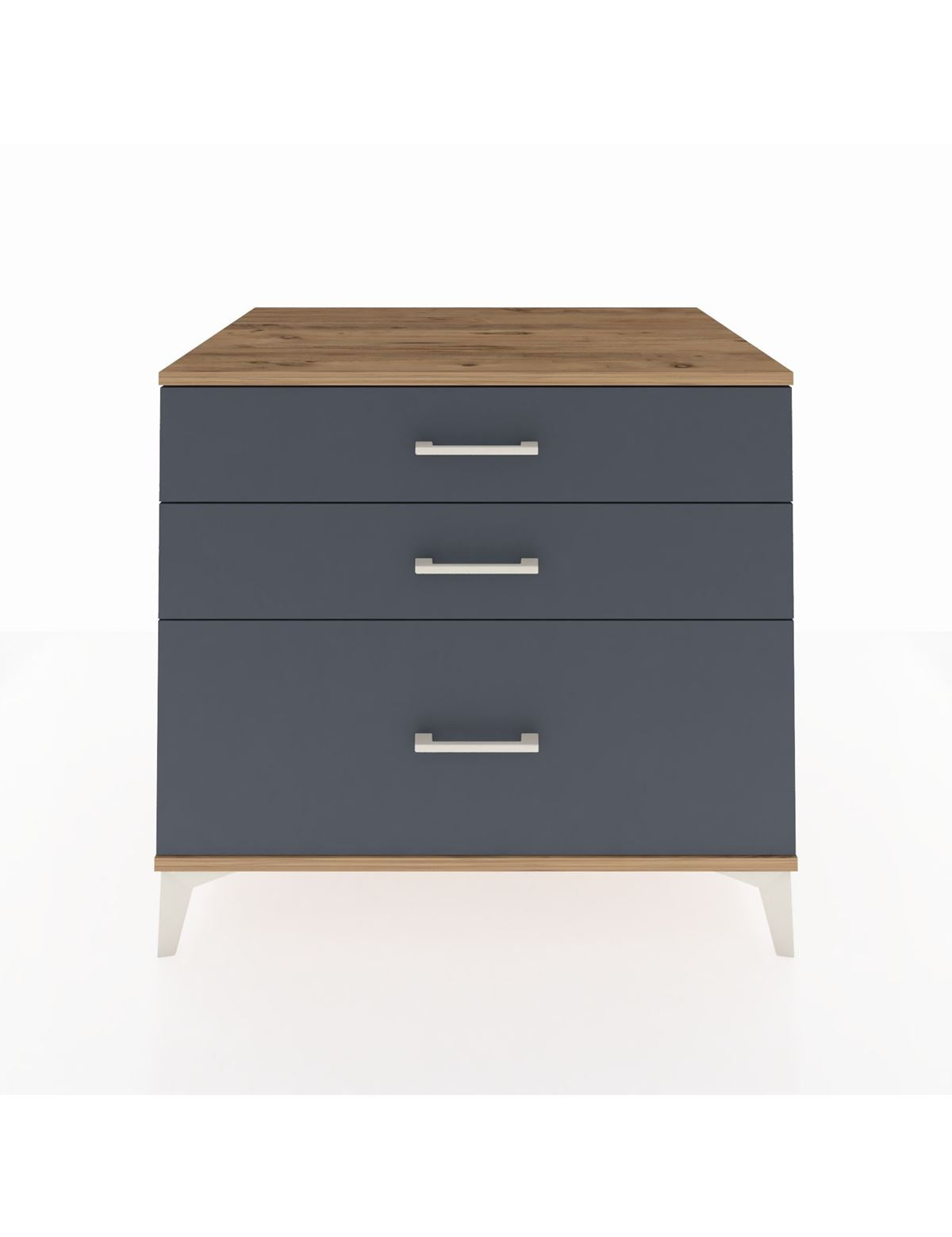 Kronos Şifonyer 3 Çekmeceli 88x59x80 Çam-Antrasit