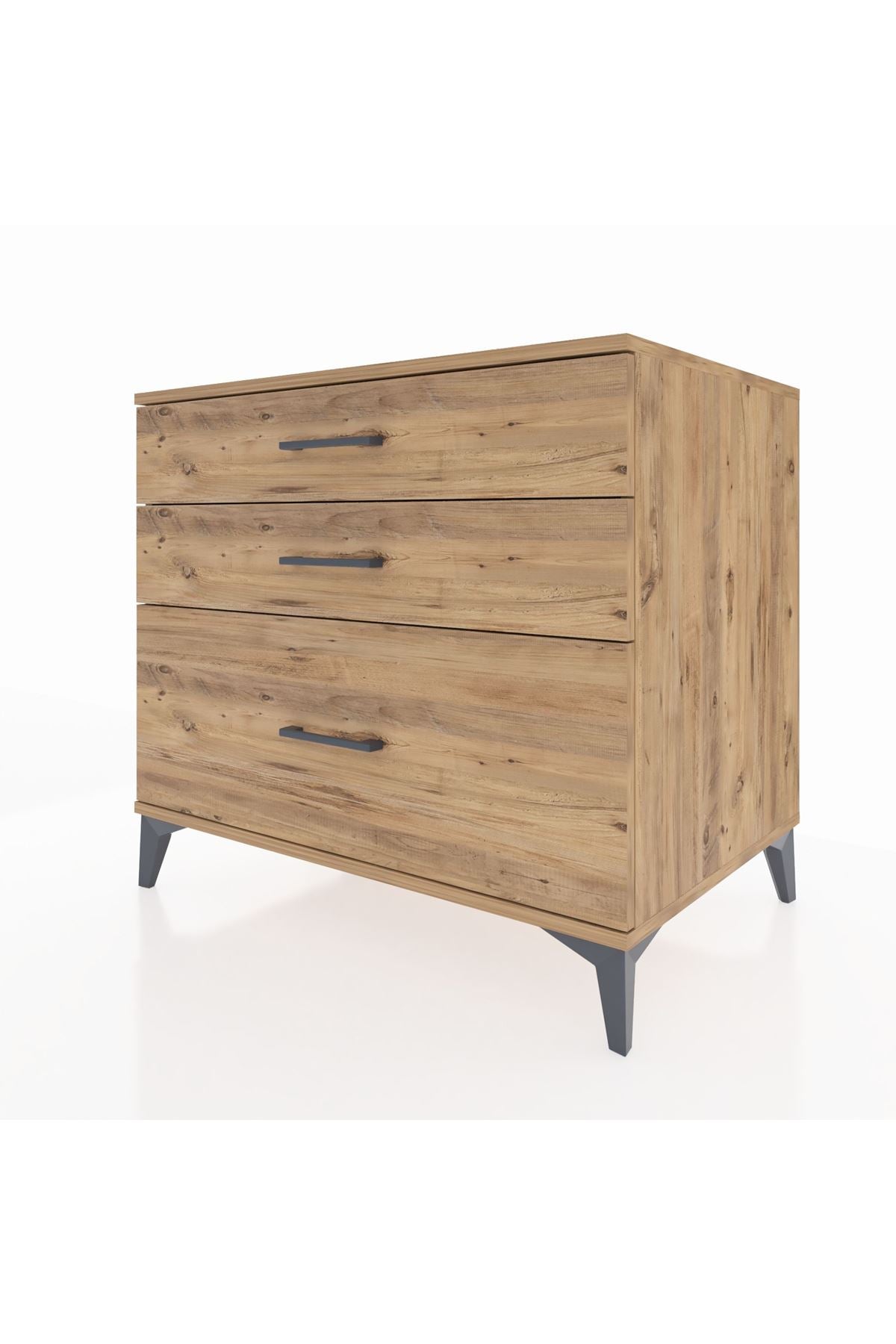 Kronos Şifonyer 3 Çekmeceli 88x59x80 Çam-Çam