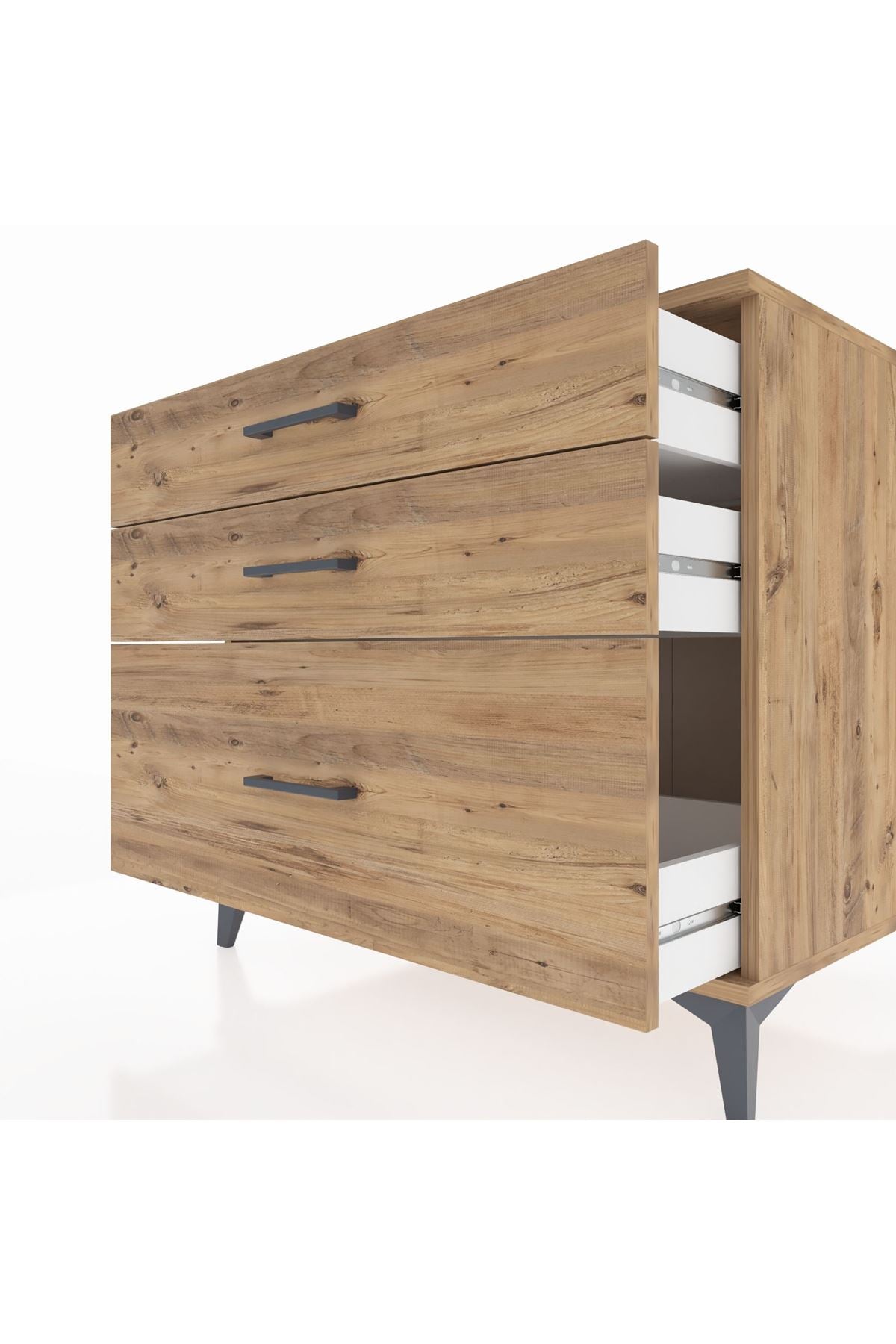 Kronos Şifonyer 3 Çekmeceli 88x59x80 Çam-Çam