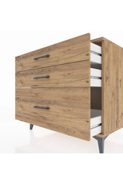 Kronos Şifonyer 3 Çekmeceli 88x59x80 Çam-Çam