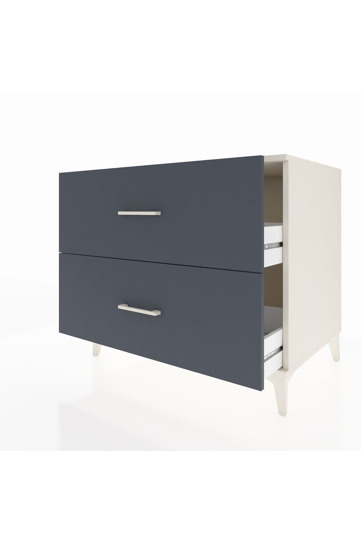 Kronos Şifonyer 2 Çekmeceli 88x59x80 Aytaşı-Antrasit