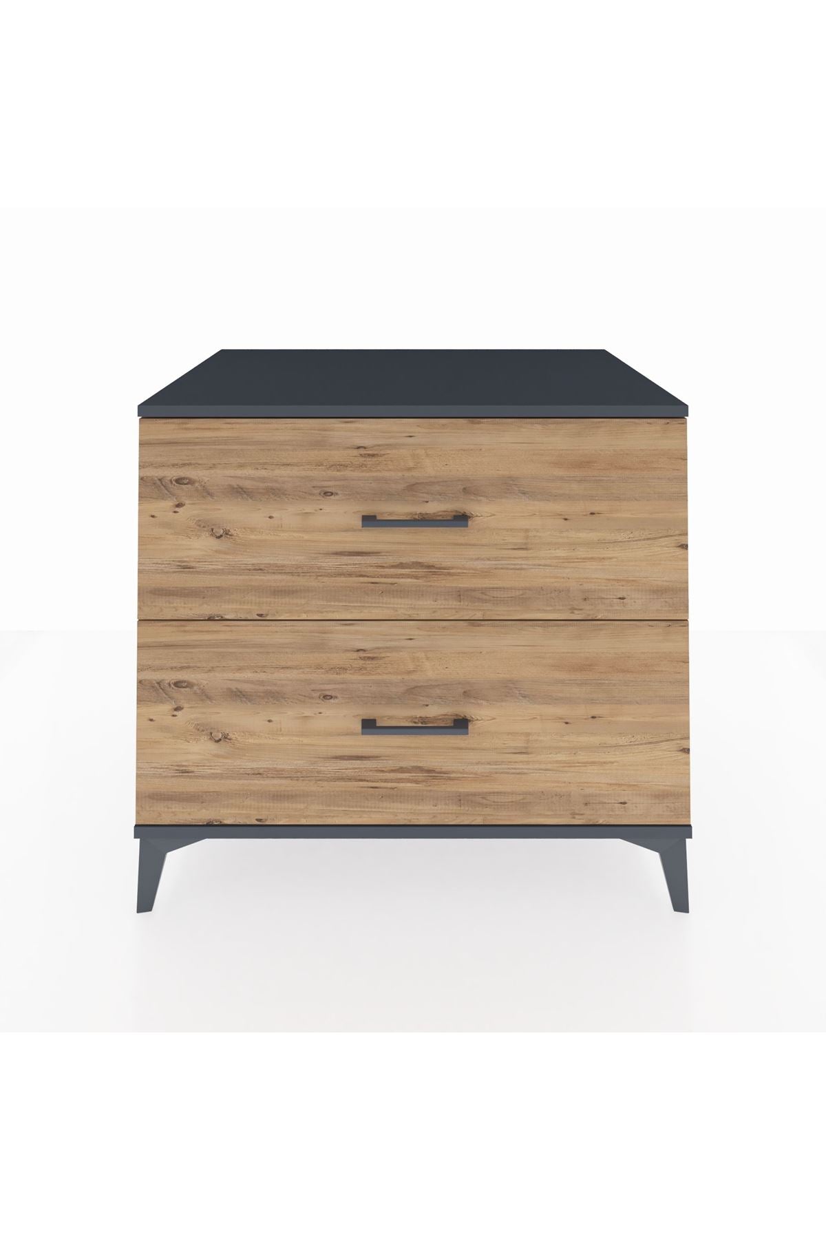 Kronos Şifonyer 2 Çekmeceli 88x59x80 Antrasit-Çam