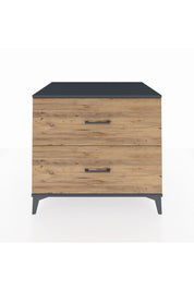 Kronos Şifonyer 2 Çekmeceli 88x59x80 Antrasit-Çam