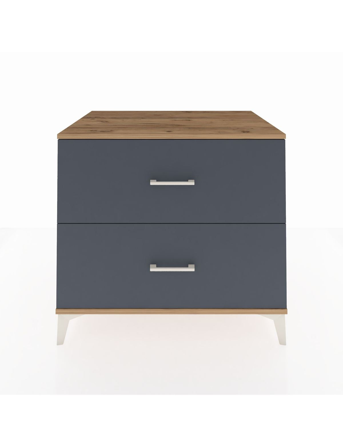 Kronos Şifonyer 2 Çekmeceli 88x59x80 Çam-Antrasit