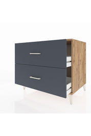 Kronos Şifonyer 2 Çekmeceli 88x59x80 Çam-Antrasit
