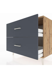 Kronos Şifonyer 2 Çekmeceli 88x59x80 Çam-Antrasit