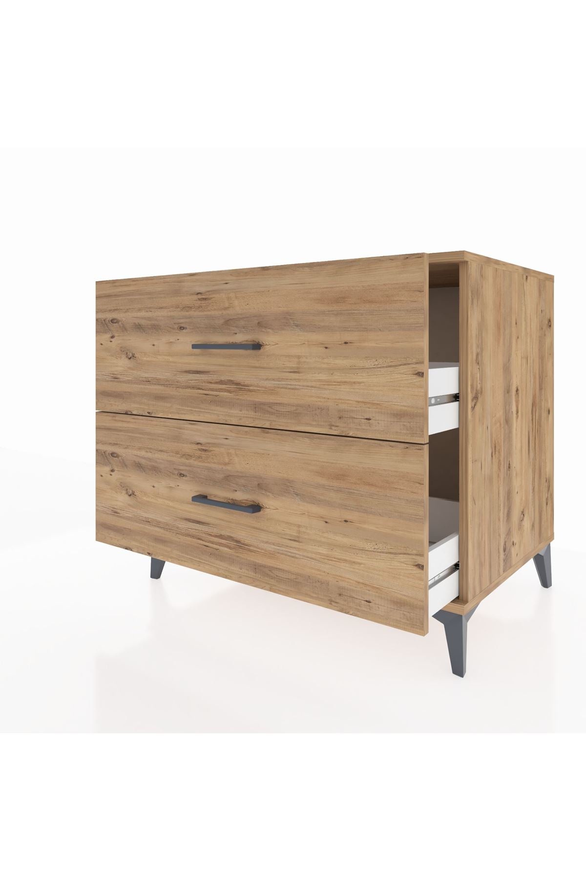 Kronos Şifonyer 2 Çekmeceli 88x59x80 Çam-Çam