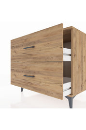 Kronos Şifonyer 2 Çekmeceli 88x59x80 Çam-Çam