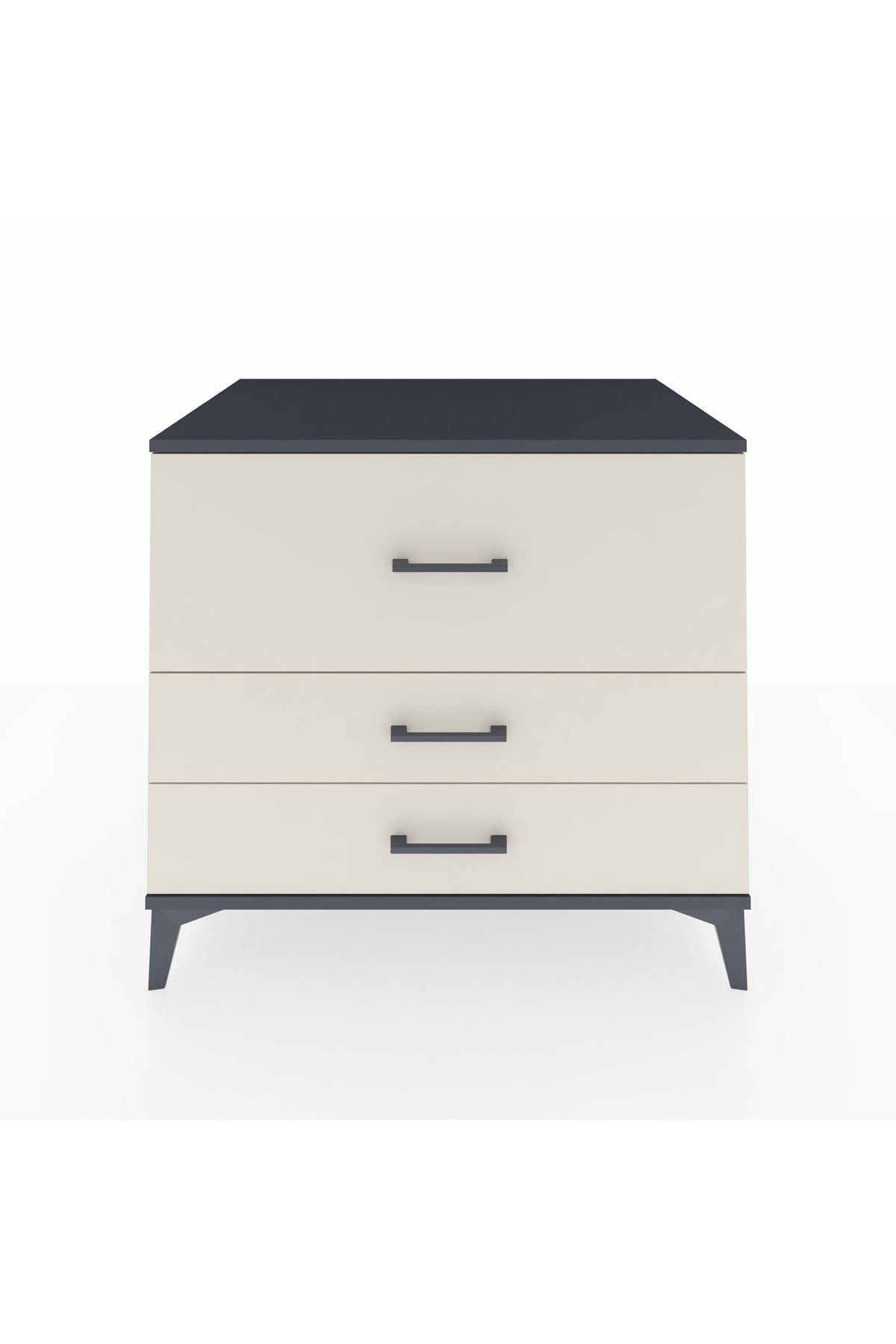 Kronos Şifonyer 3 Çekmeceli 88x59x80 Antrasit-Aytaşı