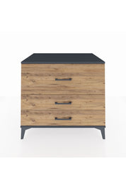 Kronos Şifonyer 3 Çekmeceli 88x59x80 Antrasit-Çam