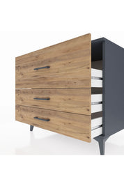 Kronos Şifonyer 3 Çekmeceli 88x59x80 Antrasit-Çam