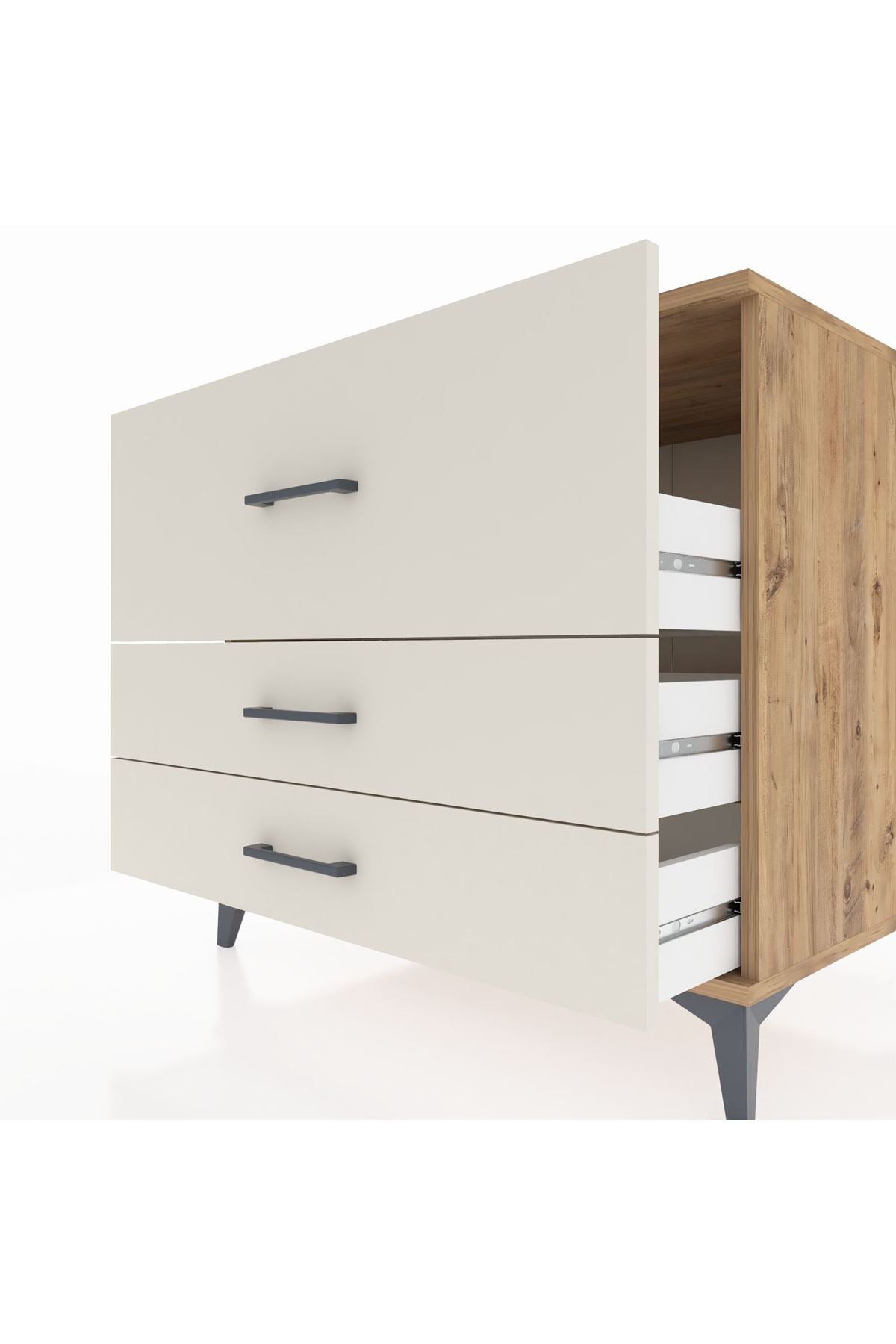 Kronos Şifonyer 3 Çekmeceli 88x59x80 Çam-Aytaşı