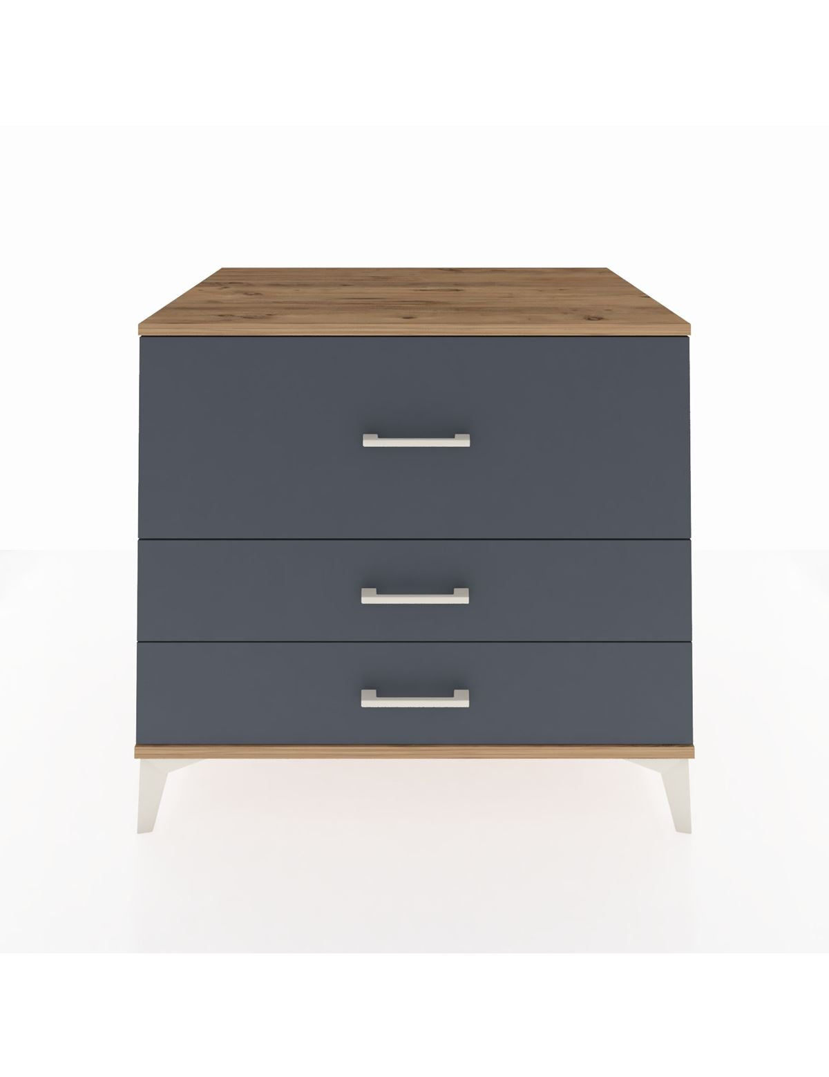 Kronos Şifonyer 3 Çekmeceli 88x59x80 Çam-Antrasit