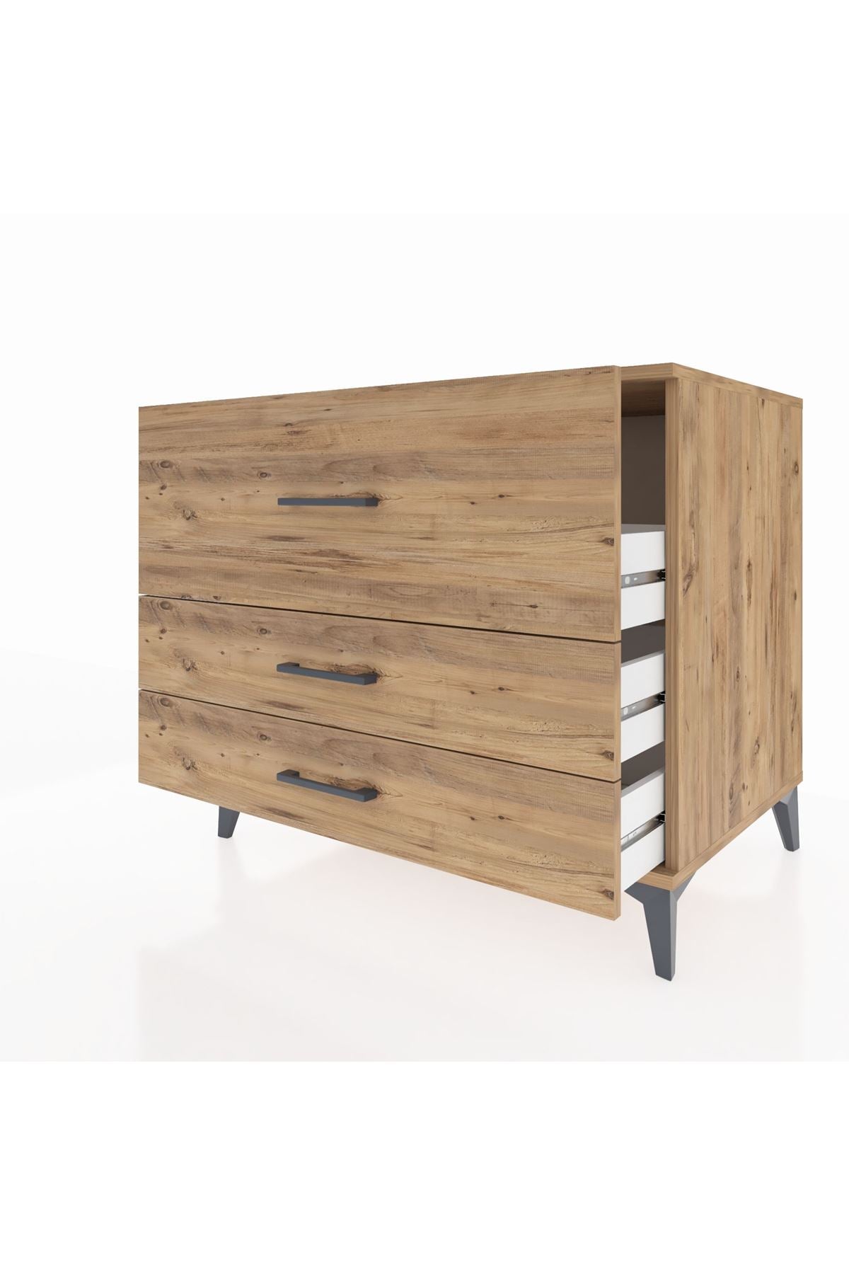 Kronos Şifonyer 3 Çekmeceli 88x59x80 Çam-Çam