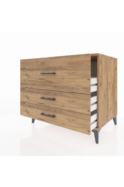 Kronos Şifonyer 3 Çekmeceli 88x59x80 Çam-Çam