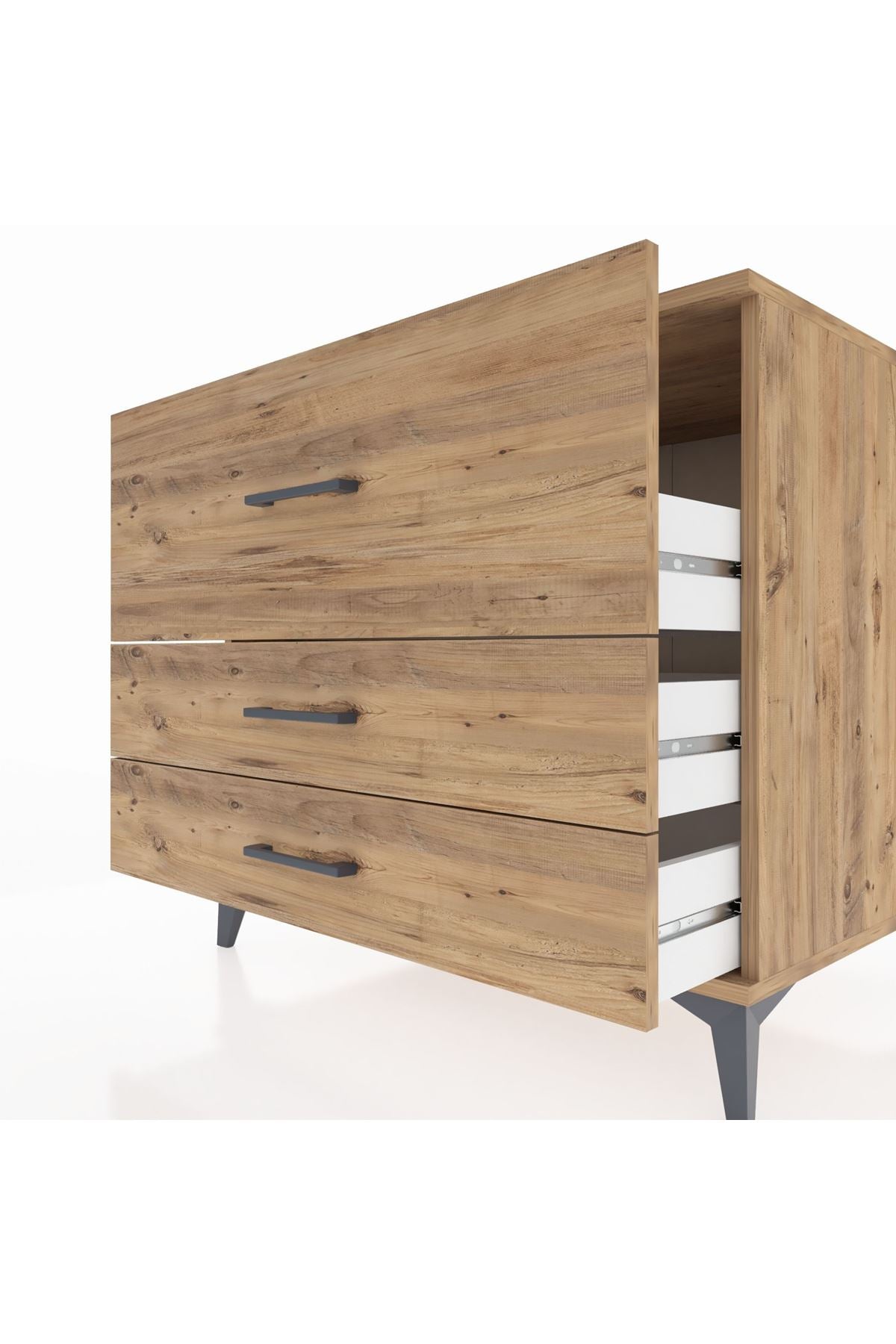 Kronos Şifonyer 3 Çekmeceli 88x59x80 Çam-Çam