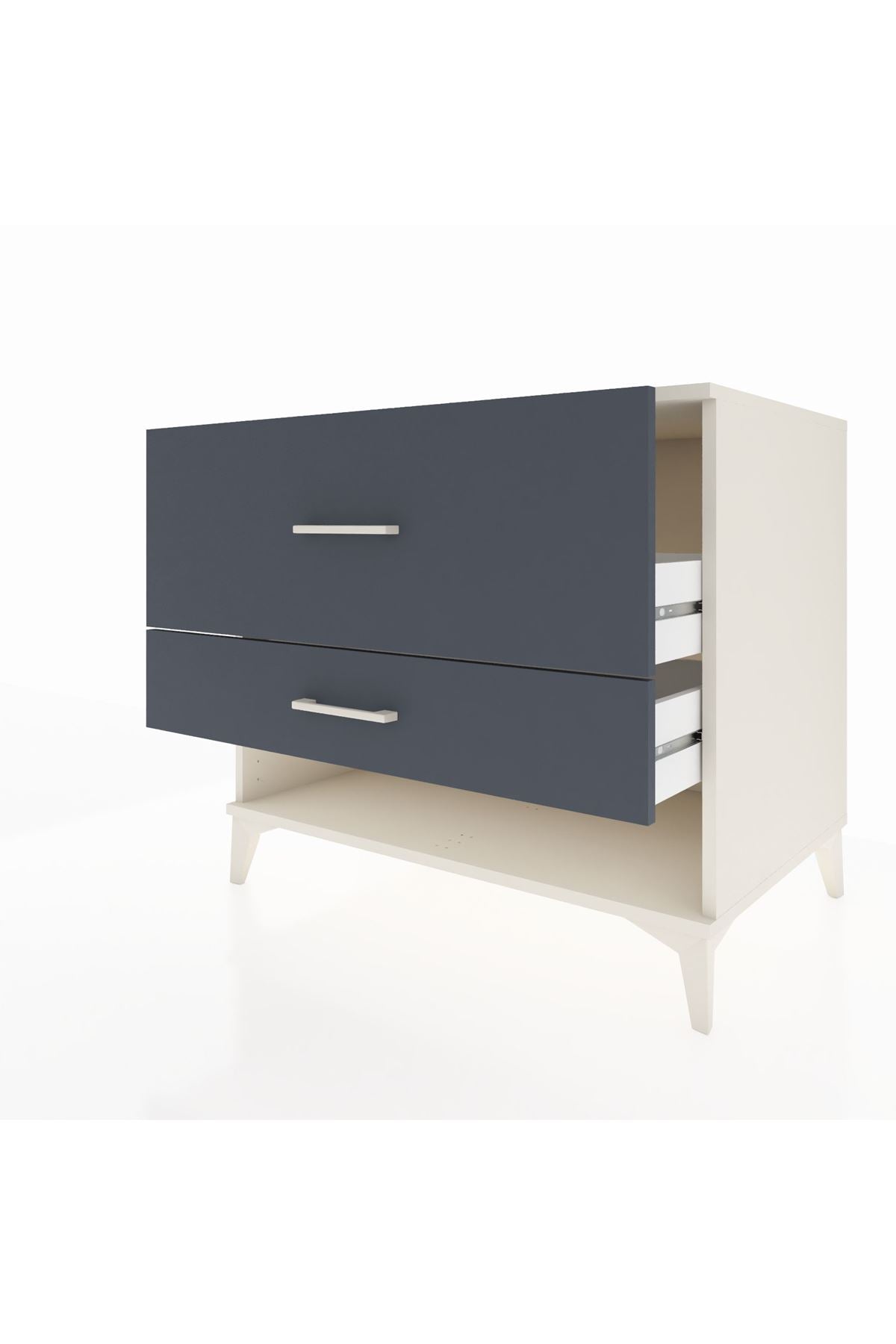 Kronos Şifonyer 2 Çekmeceli 88x59x80 Aytaşı-Antrasit