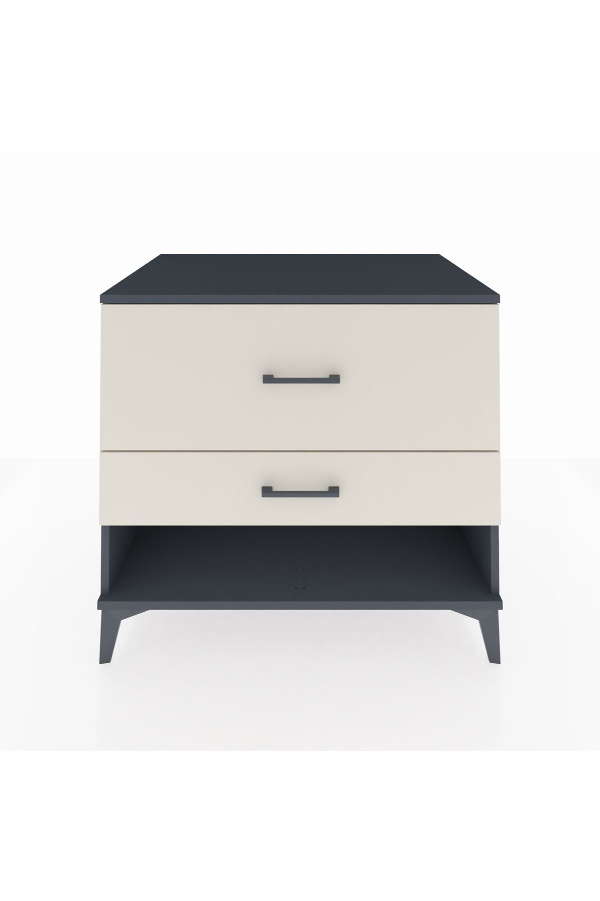 Kronos Şifonyer 2 Çekmeceli 88x59x80 Antrasit-Aytaşı