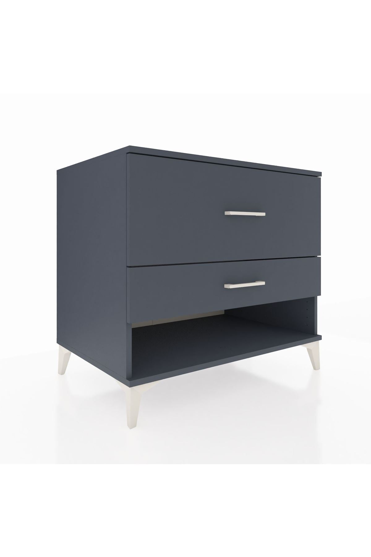 Kronos Şifonyer 2 Çekmeceli 88x59x80 Antrasit-Antrasit