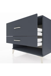 Kronos Şifonyer 2 Çekmeceli 88x59x80 Antrasit-Antrasit