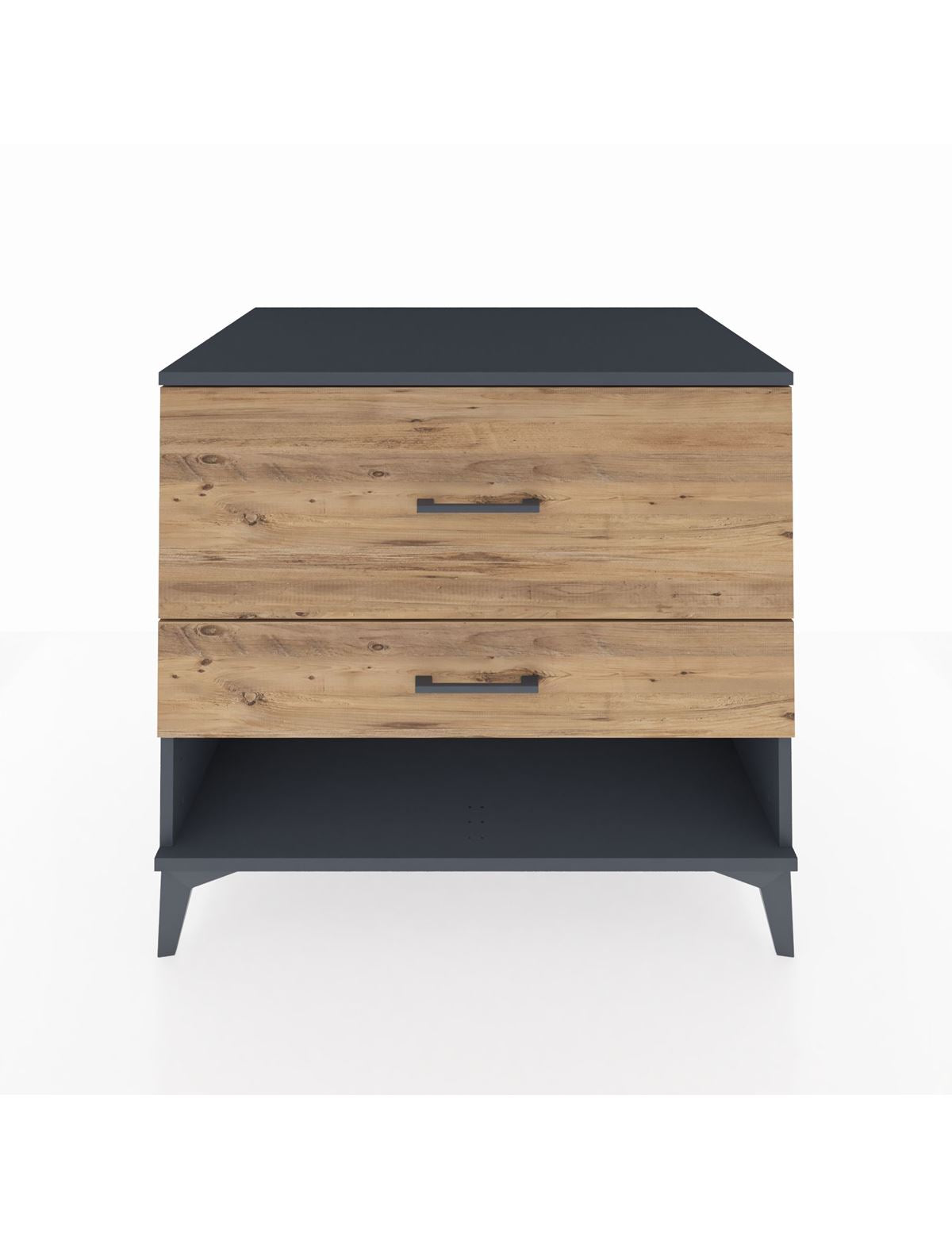 Kronos Şifonyer 2 Çekmeceli 88x59x80 Antrasit-Çam