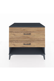 Kronos Şifonyer 2 Çekmeceli 88x59x80 Antrasit-Çam